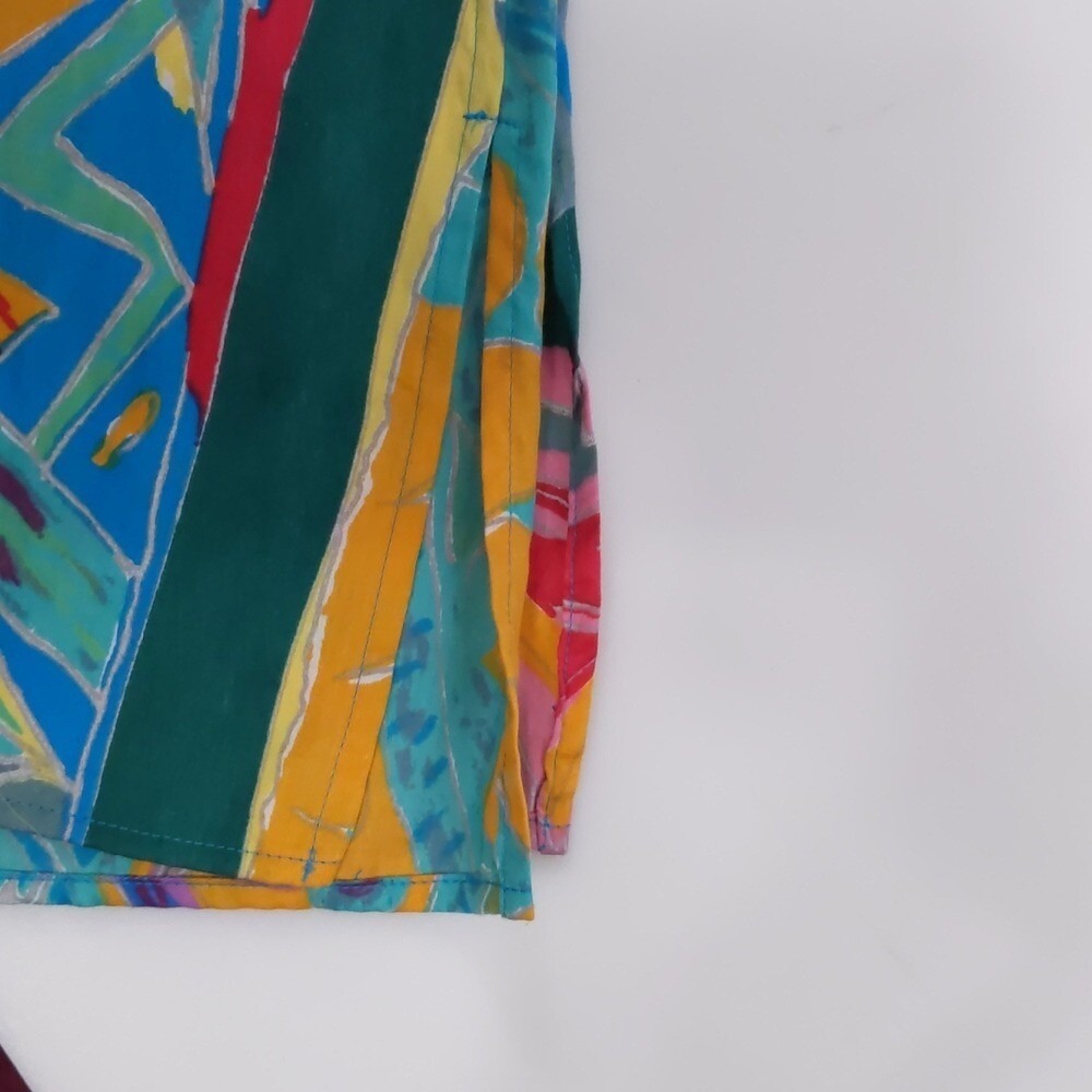 Vintage Lauren Ralph Lauren Women's Cotton Abstract Lightweight Shirt EUC Size L - Picture 6 of 8